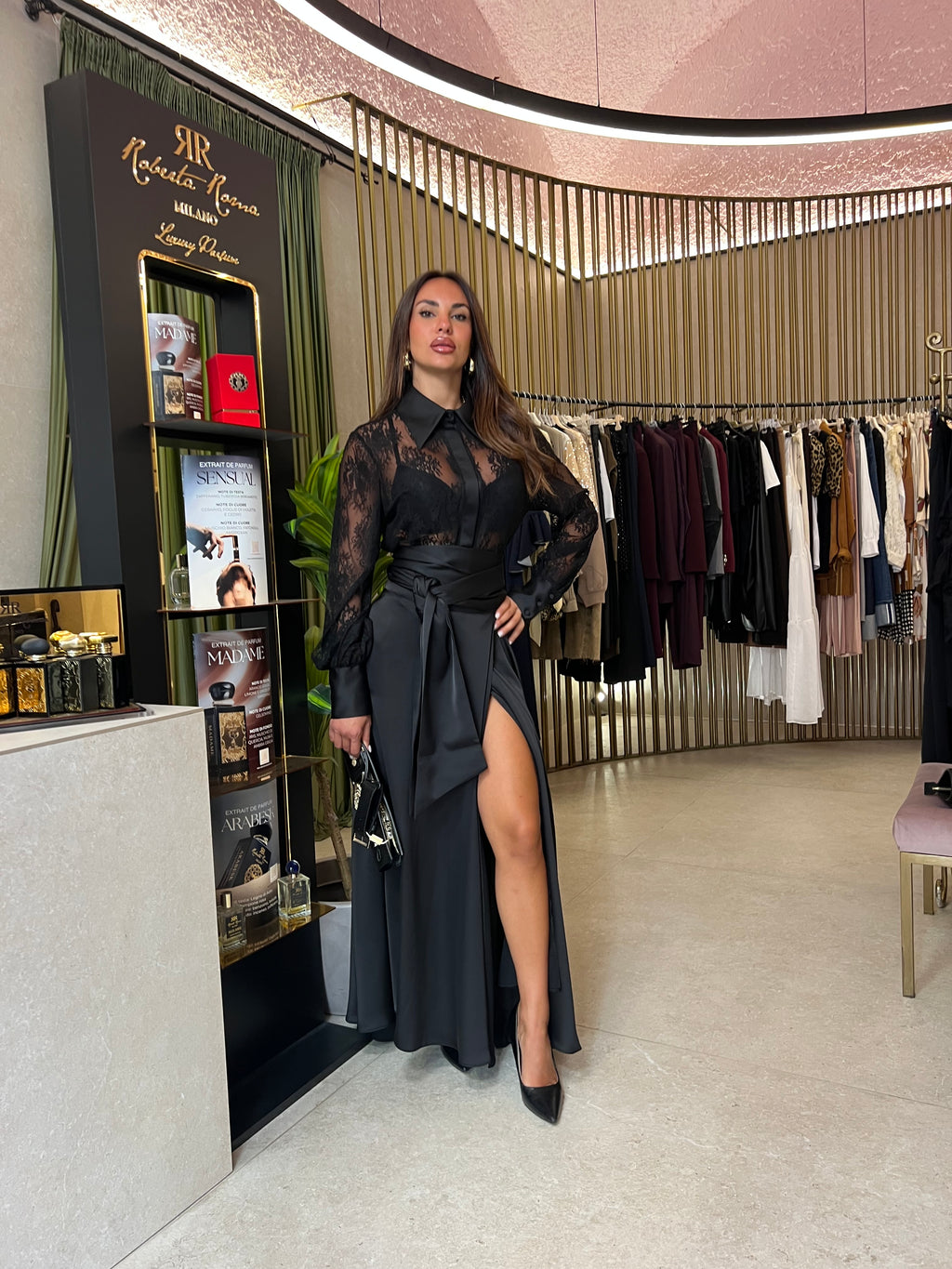 Coordinato GONNA SPACCO CAMICIA GIOIELLO