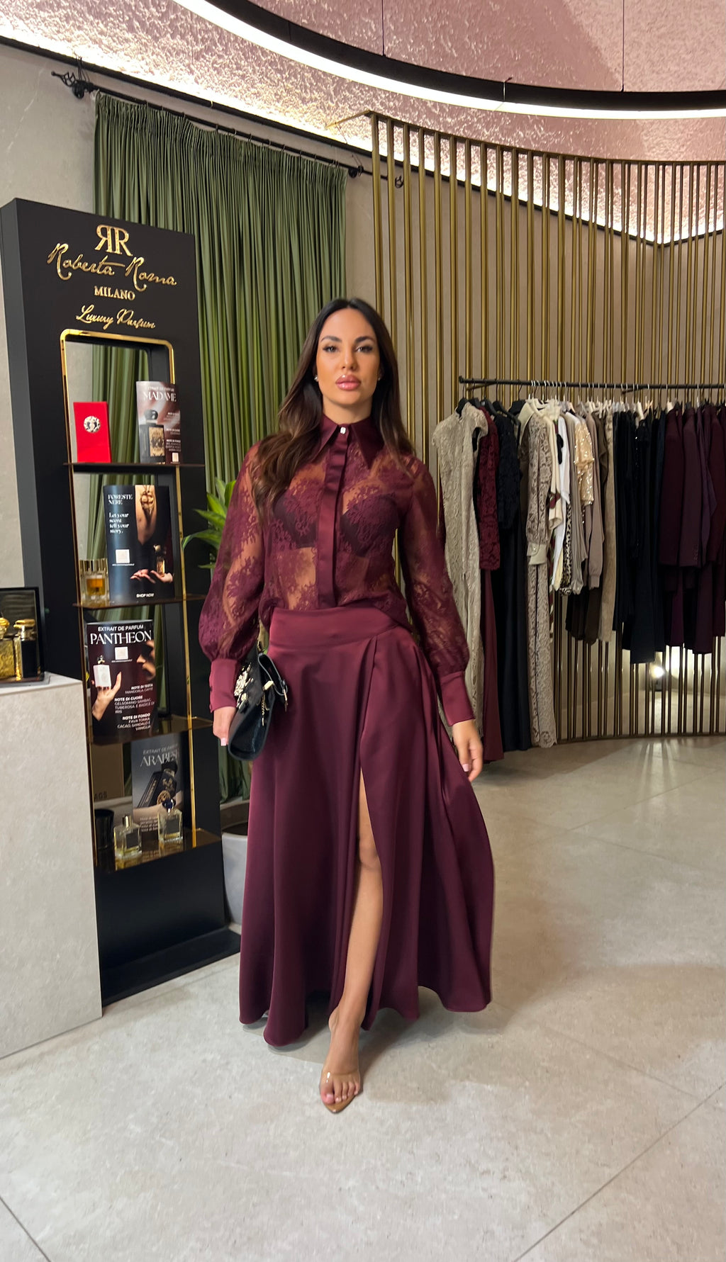 Coordinato GONNA SPACCO CAMICIA GIOIELLO